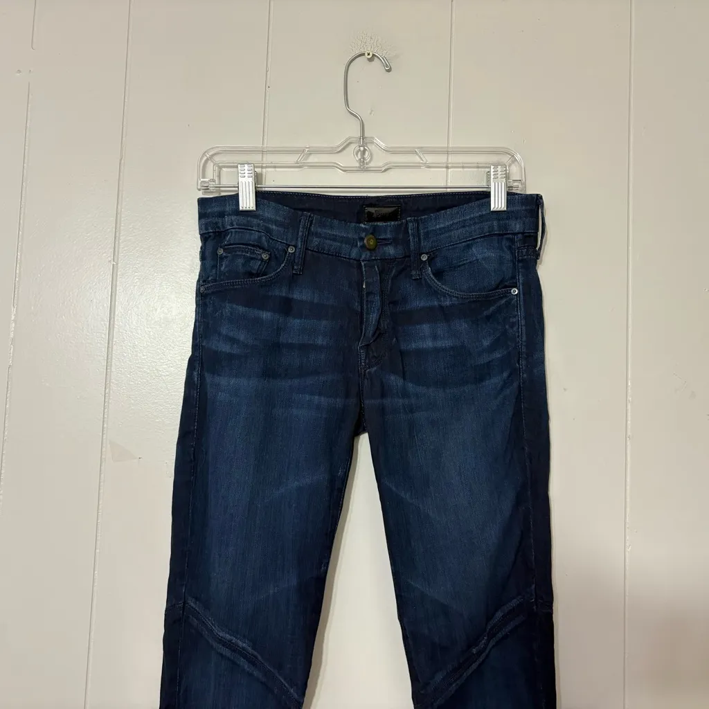 MOTHER The Slasher Skinny / Slim Jeans Midsummer Moon Size 26 Dark Wash Denim Blue - Image 3