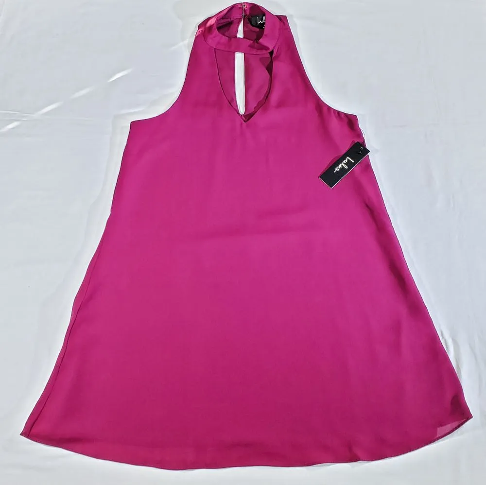 NWT Lulu's Chocker Magenta Swing Mini Dress. - Image 4