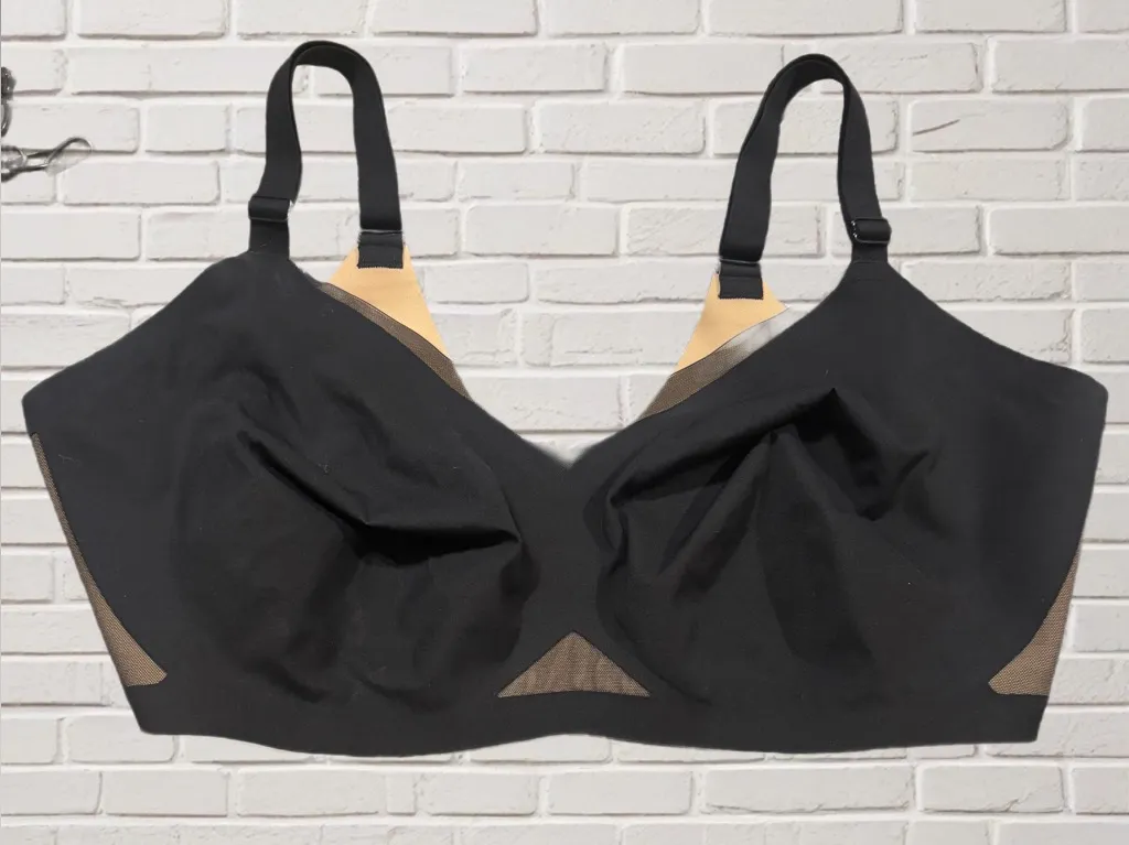 Honeylove LiftWear Bra 2X 42C/D Black Supportive Wireless Mesh Panels Size undefined - Image 1
