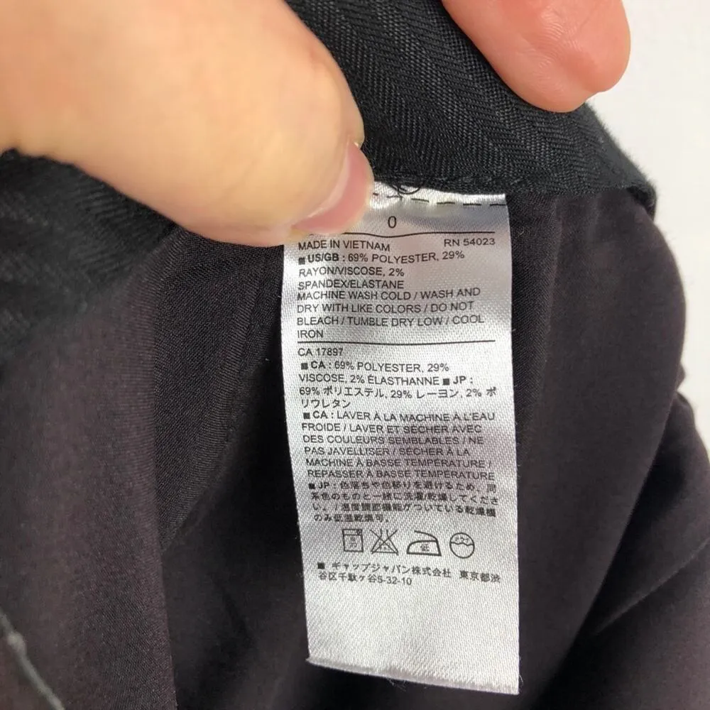 Banana Republic Martin Straight Leg Trousers Pants Size 0 Dark Wine Office Job - Image 15