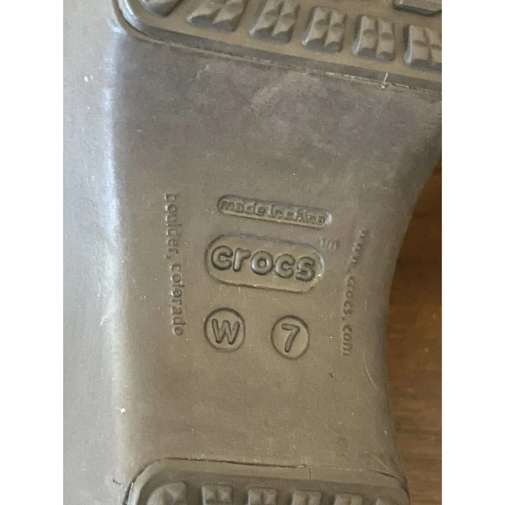 CROCS WOMEN'S 11552 BROWN SLIP ON CLOGS MULES SIZE 7 - Image 8