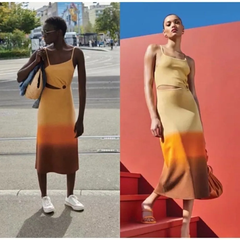 Sandro Aja Dress Orange Womens Size FR 38 US - Image 3