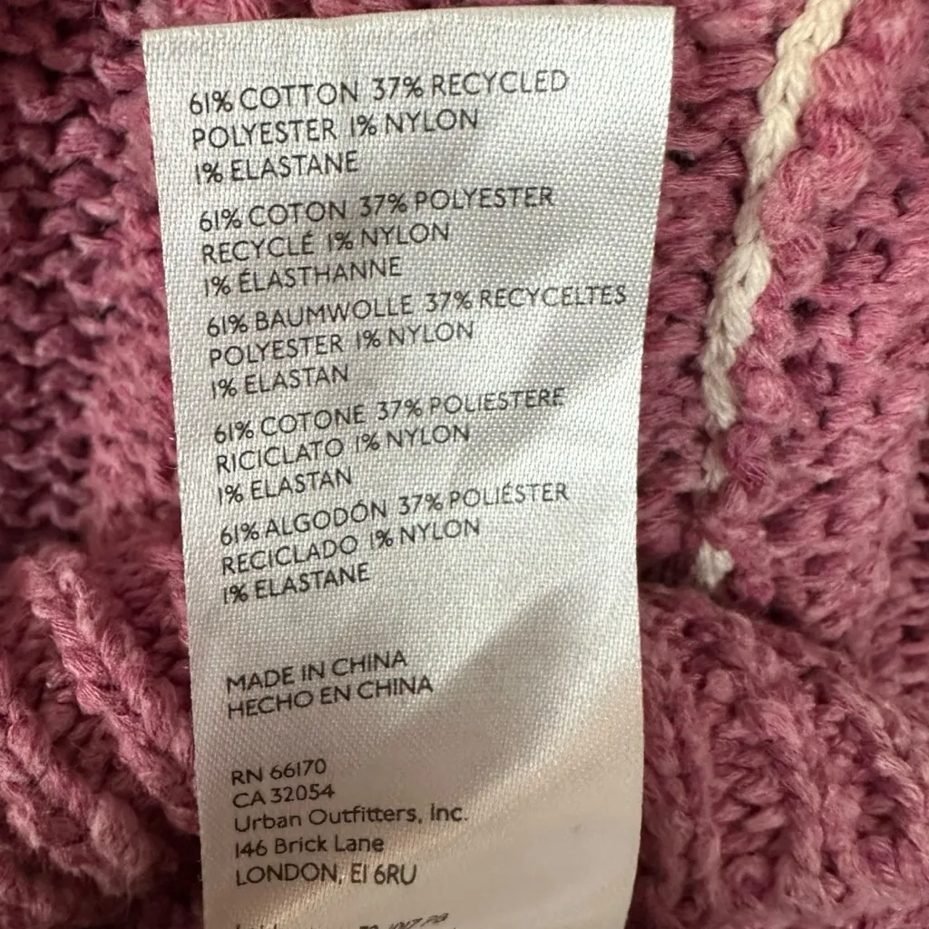 Anthropologie Pilcro Yin Yang Icon Heart Cardigan in Pink Size XS Spring Preppy - Image 12