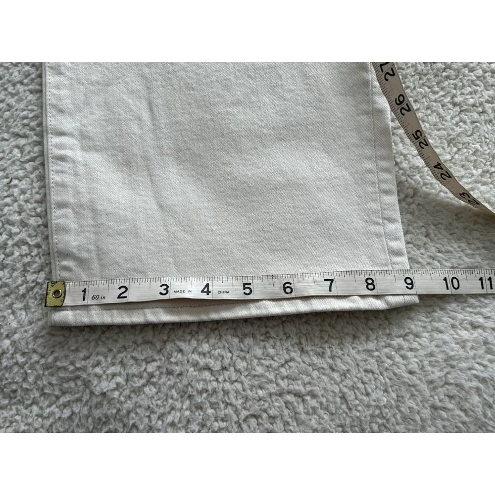 Madewell The '90s Straight Leg Jean in Vintage Canvas Ivory Size 33T - Image 12