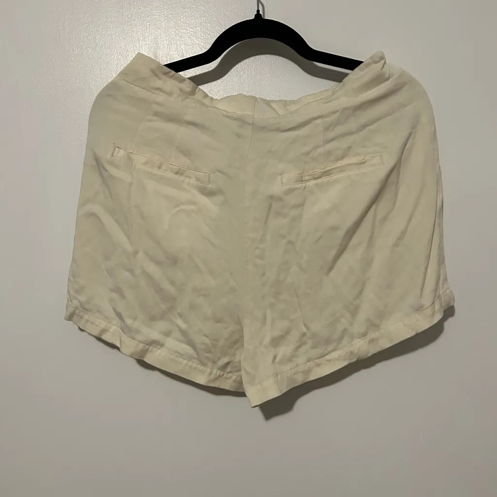 BB Dakota High Waist Cream Button Shorts - Image 2