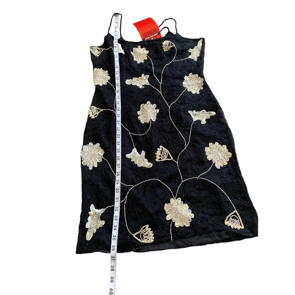 Styleworks Wicked 1990s Beaded Cocktail Dress with Jacket Sz 10 Black - Image 14