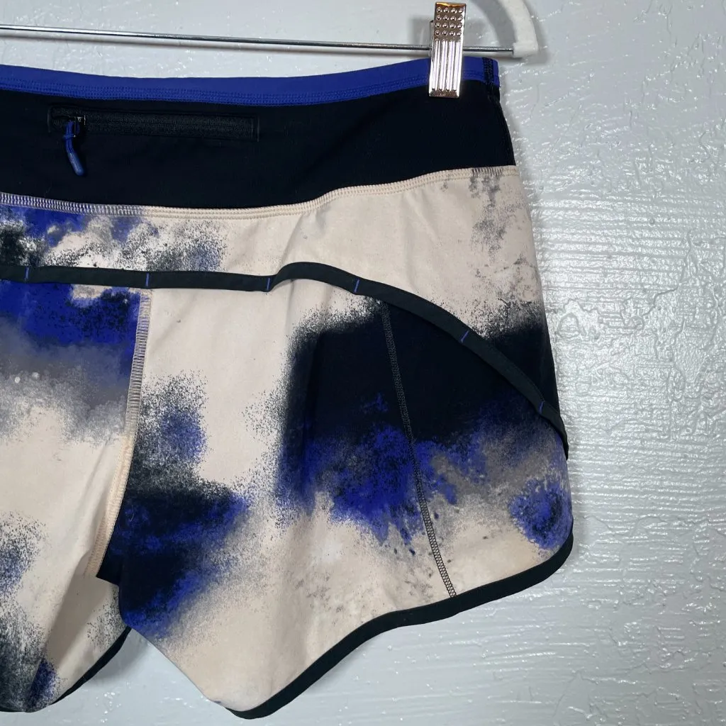 Lululemon Women 6 Turbo Run Short Milky Way Pigment Blue Black Running Lined - Image 6