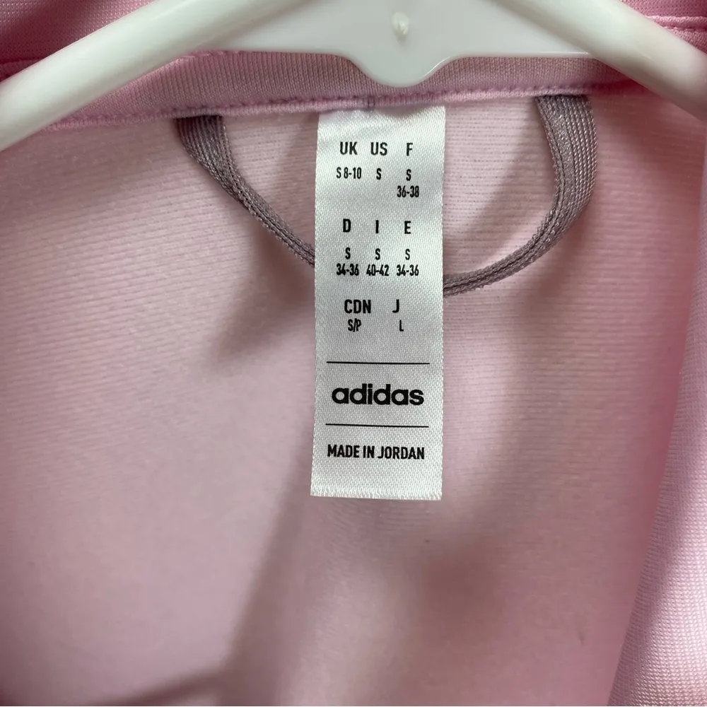 Adidas | Essentials Colorblock Tricot Full Zip Track Jacket Purple/Pink Sz Small - Image 4