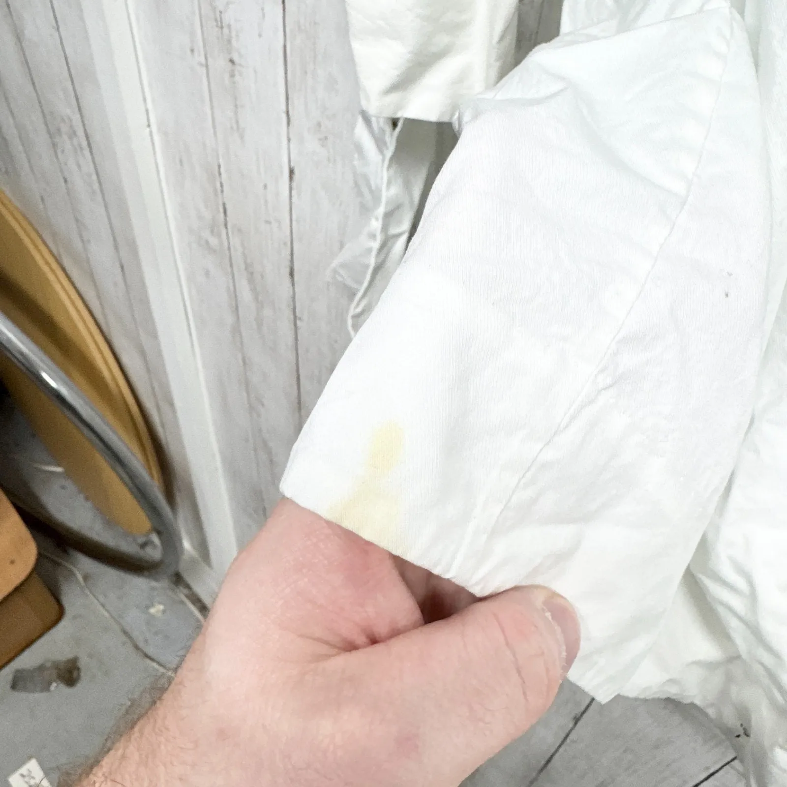 COS Shirt Women Size 2 White Cotton Linen V-Neck 3/4 Tie Sleeve Tunic Blouse - Image 6