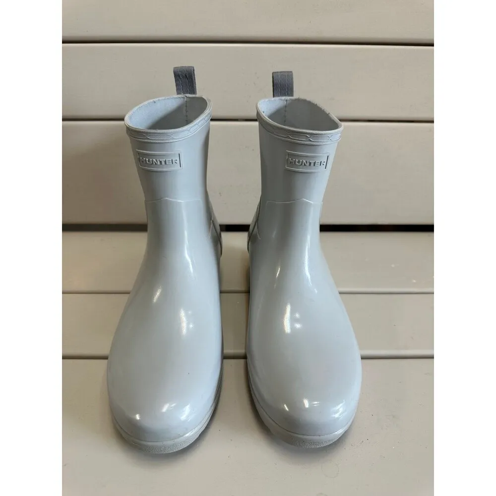 Refined Low Heel Biker Gloss Duo Waterproof Rain Boots 8 - Image 3