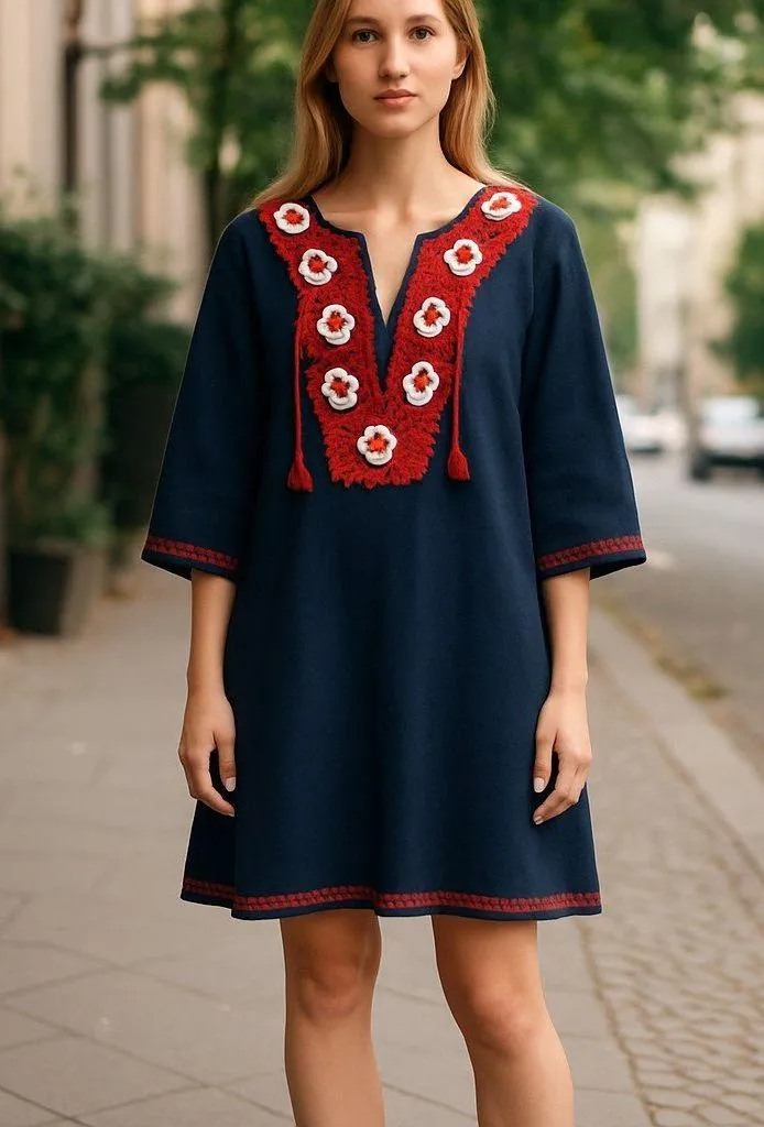 NWT J. Crew embroidered beach tunic Dress Embroidered Bohemian - Image 2