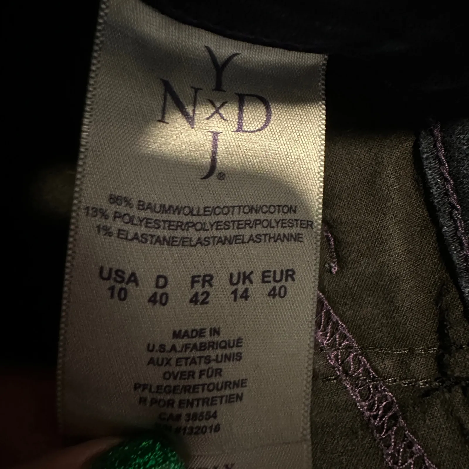 NYDJ Womens Jeans Size 10 Straight Leg Dark Wash Lift Tuck Technology Stretch - Image 13