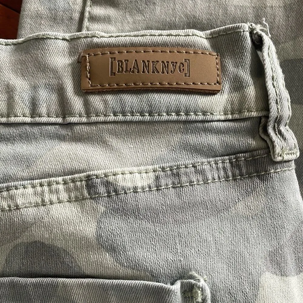 BlankNYC The Sullivan Light Green Camo Printed Pants Jeans Stretchy Y2K - Image 5