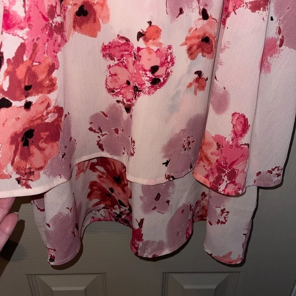 Juicy Couture Floral Cold Shoulder Ruffled Tiered Blouse - Image 5