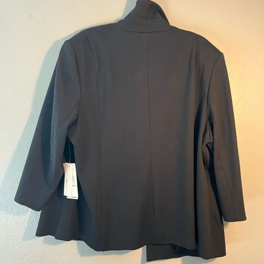 Kenneth Cole Black Blazer with Notched Lapels and Three - Image 4