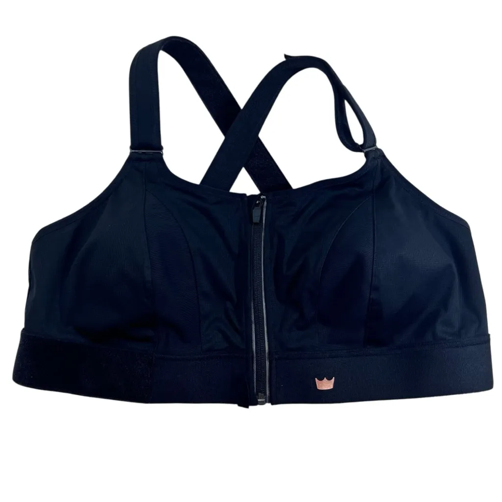 SHEFIT Ultimate Sports Bra 3 Luxe Black Adjustable High Impact Front Zip Size 3X - Image 4