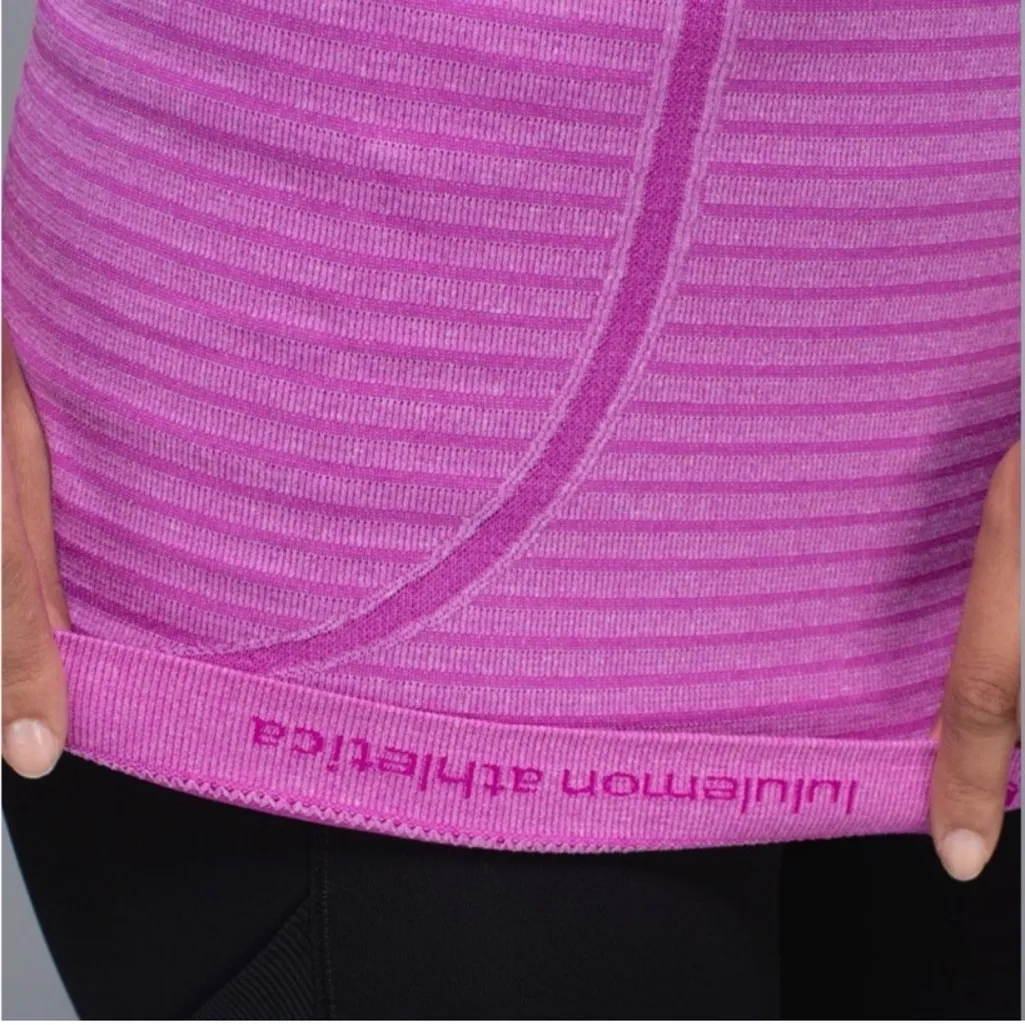 Lululemon Run Swiftly Tech Tank Rugby Stripe Tonal Heathered Ultra Violet S 10 - Image 5