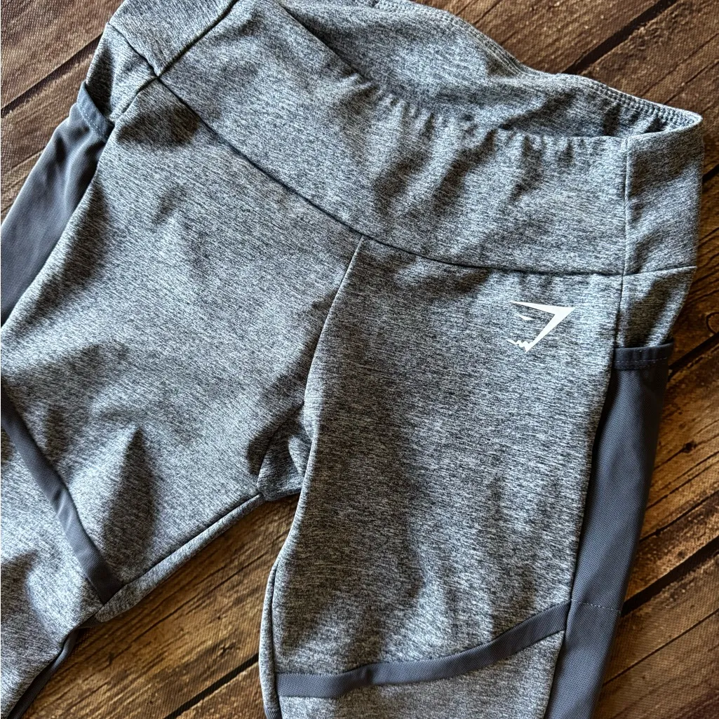 🦈 Gymshark Marl Gray Dry Sculpting Leggings Womens Size Small - Image 2