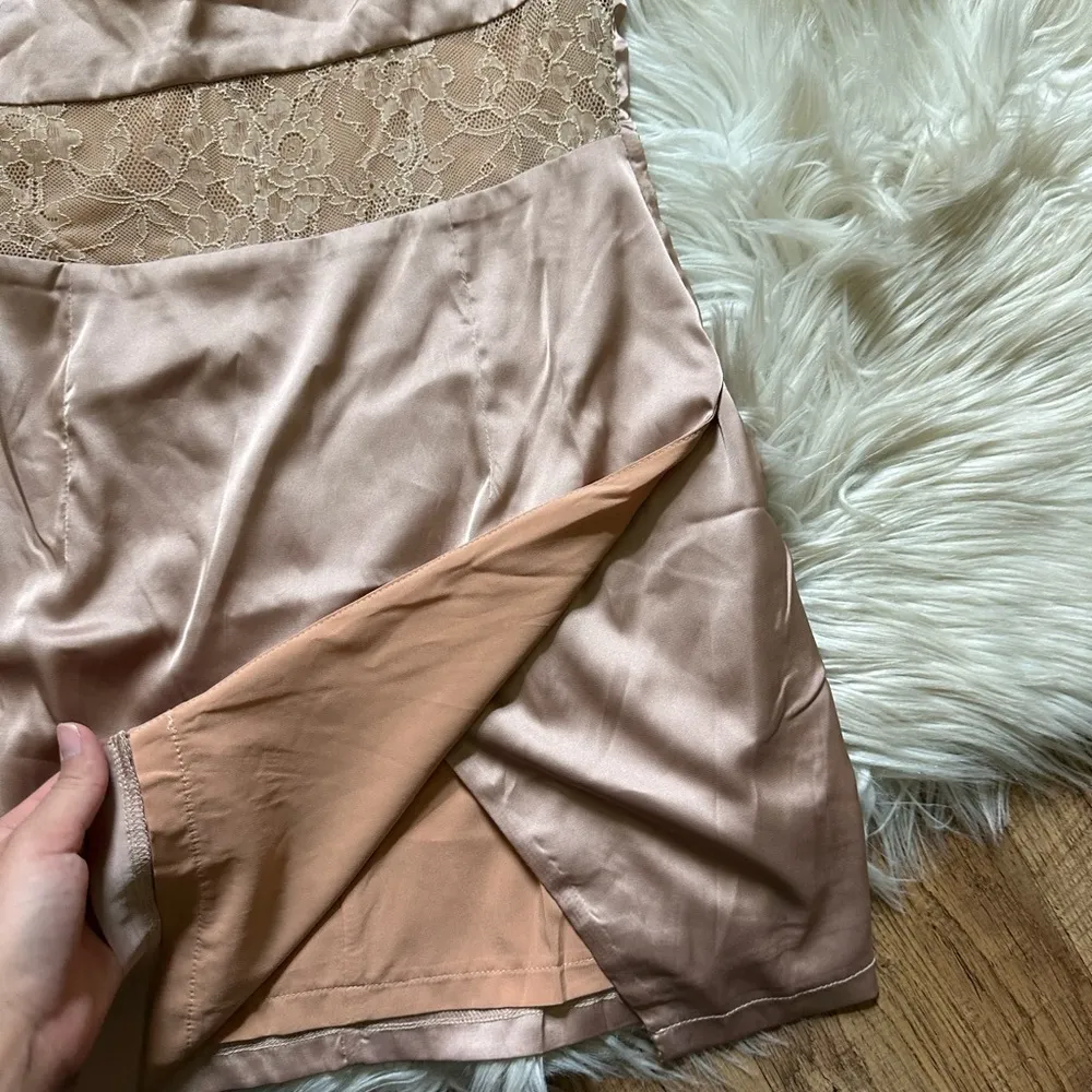 SUPERDOWN Katherine Drape Lace Dress In Nude - Image 4