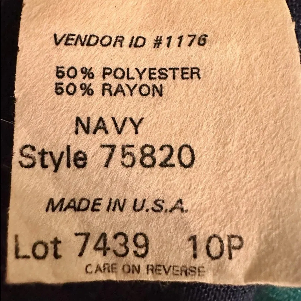 Vintage Willow Ridge Color Block Secretary Midi Dress Womens M Blue Size M - Image 7