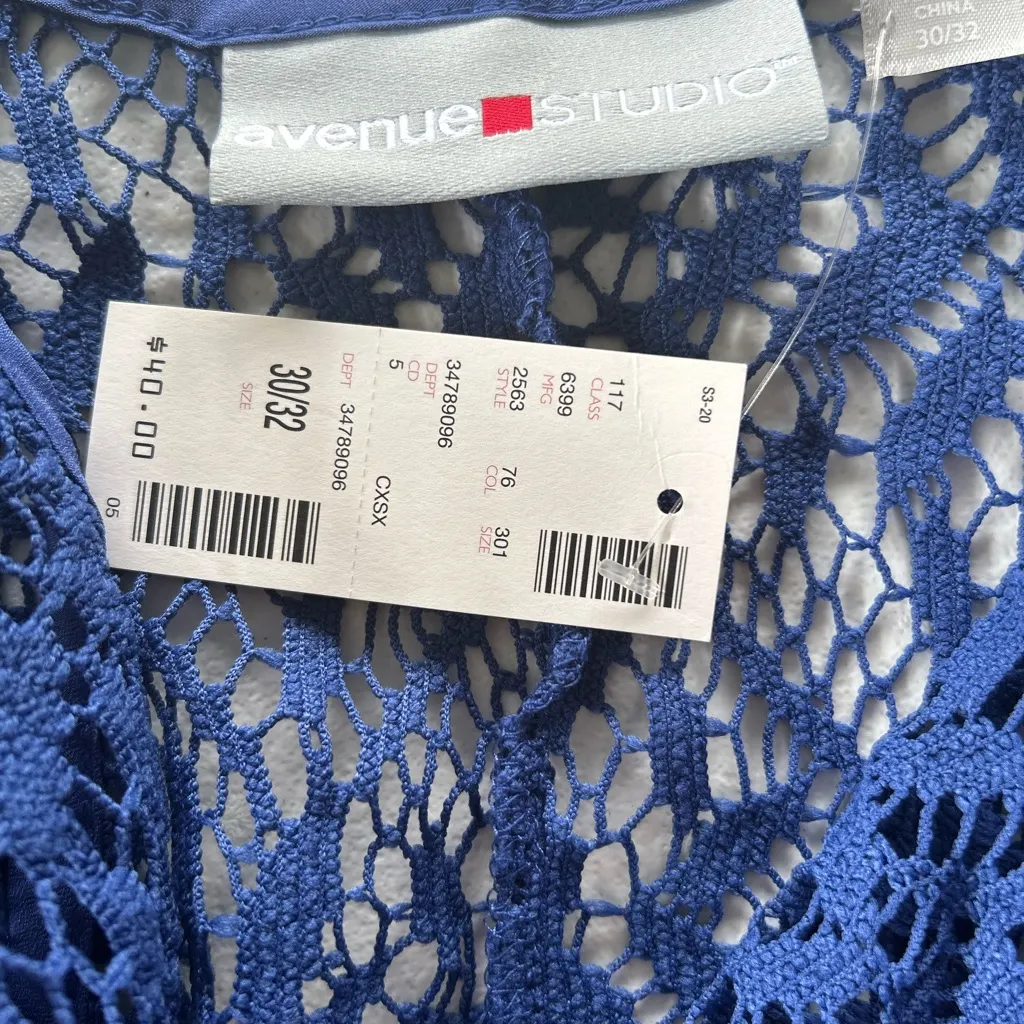 NWT! Avenue Blue Lace Open - Image 6