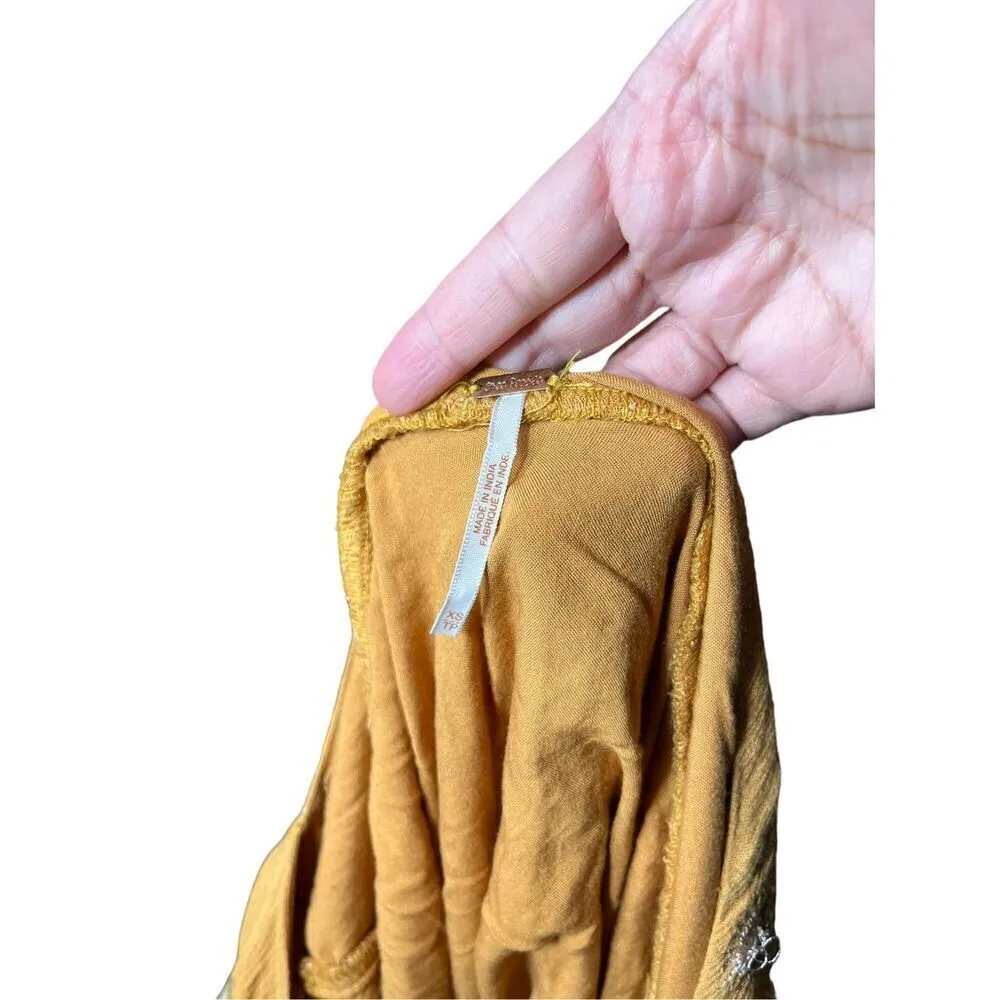 Free People Women’s Rhiannon Orange‎ Embroidered Dress Size XS - Image 9