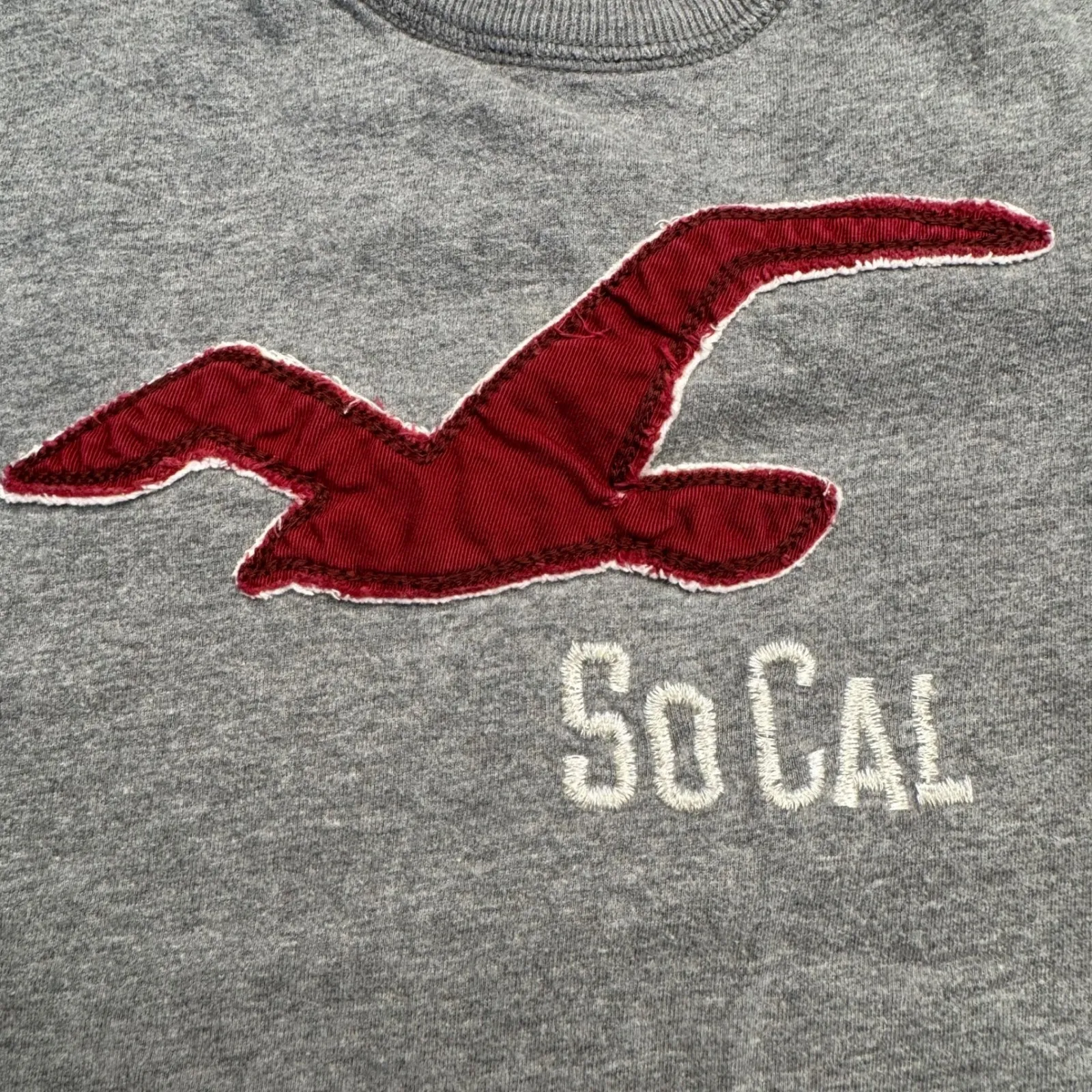 Hollister So Cal Graphic T Shirt Gray Bird Logo Short Sleeve Cotton Mens S - Image 2