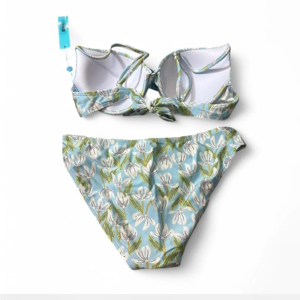 ‎Low Rise Floral Bikini Blue Size M - Image 7