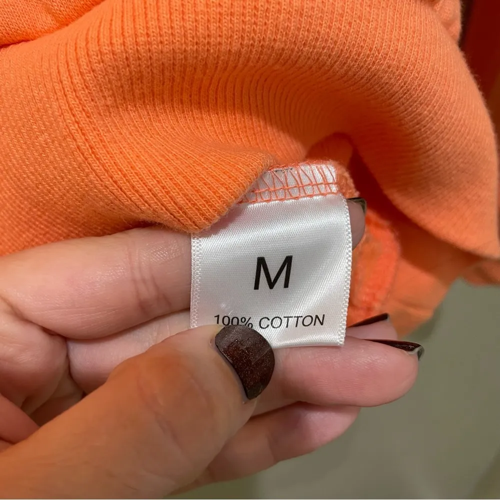 Abela Story + Co Unwind Quarter Zip Pullover Sweatshirt Coral Orange Size Medium - Image 10