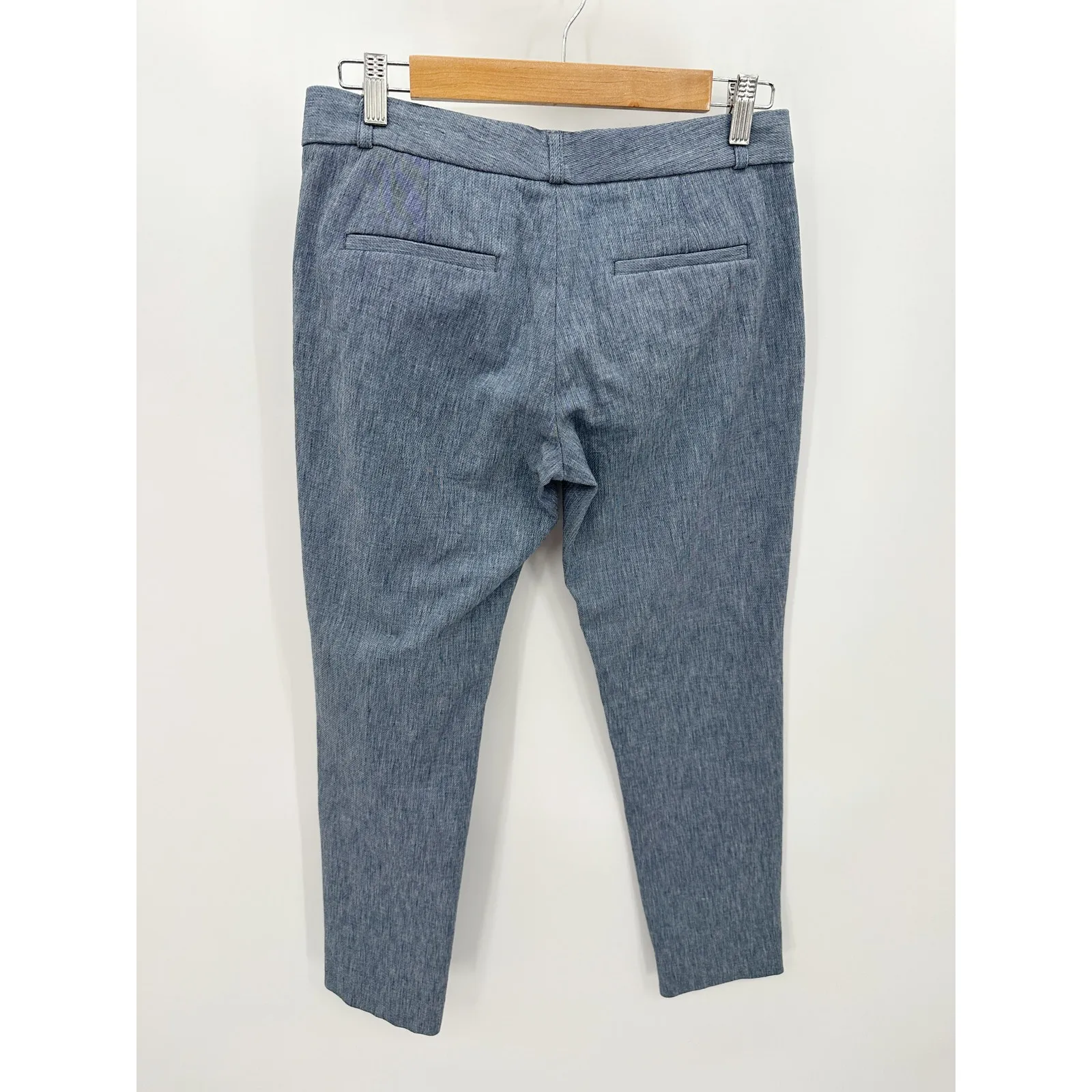 Banana Republic Pants Women 4 Blue Sloan Hidden Fly Skinny Leg Cotton Blend - Image 2