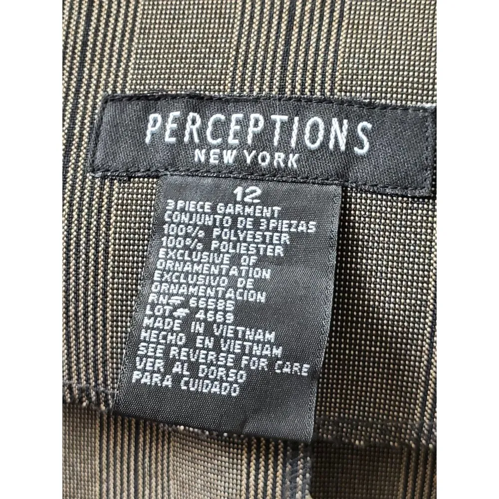 Perceptions Women Brown Polyester Single Breasted Blazer & Top, Pant 3 Pc 12 - Image 7