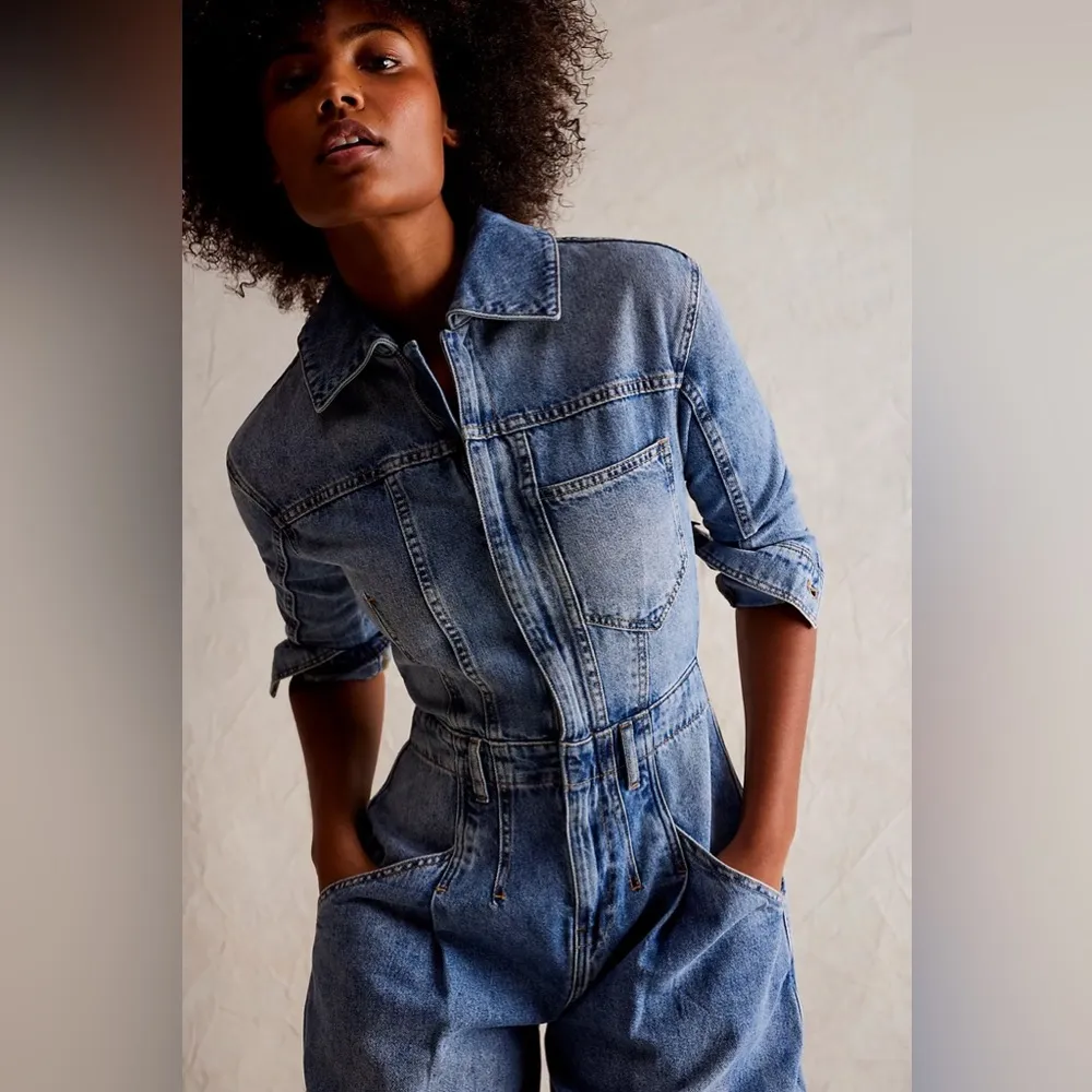 Free people CRVY Roulette Barrel Jumpsuit - Image 4