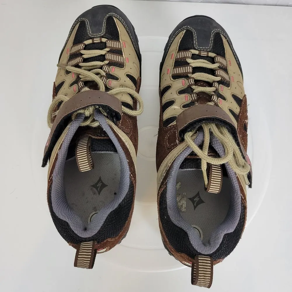 Specialized Taho Women's Shoes 8.5 Brown Cleats Lace Cycling Sportswear 6127 - Image 4
