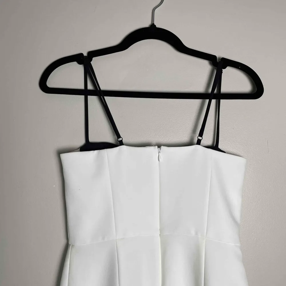 New Gianni Bini Womens Black White Spaghetti Strap Sweetheart Neck Mini Dress XS - Image 8