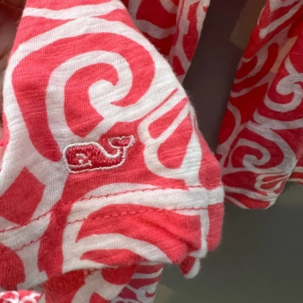 Vineyard Vines red & white abstract patterned pullover dress style 2Q0338 sz XS - Image 6