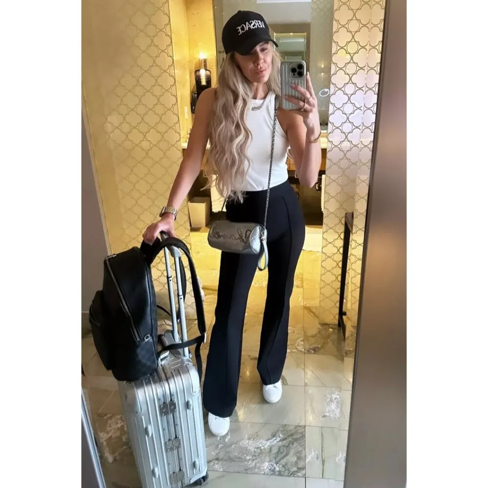 SPANX SPANXsmooth PerfectFit Ponte Flare Pants in Classic Black Size Medium - Image 14