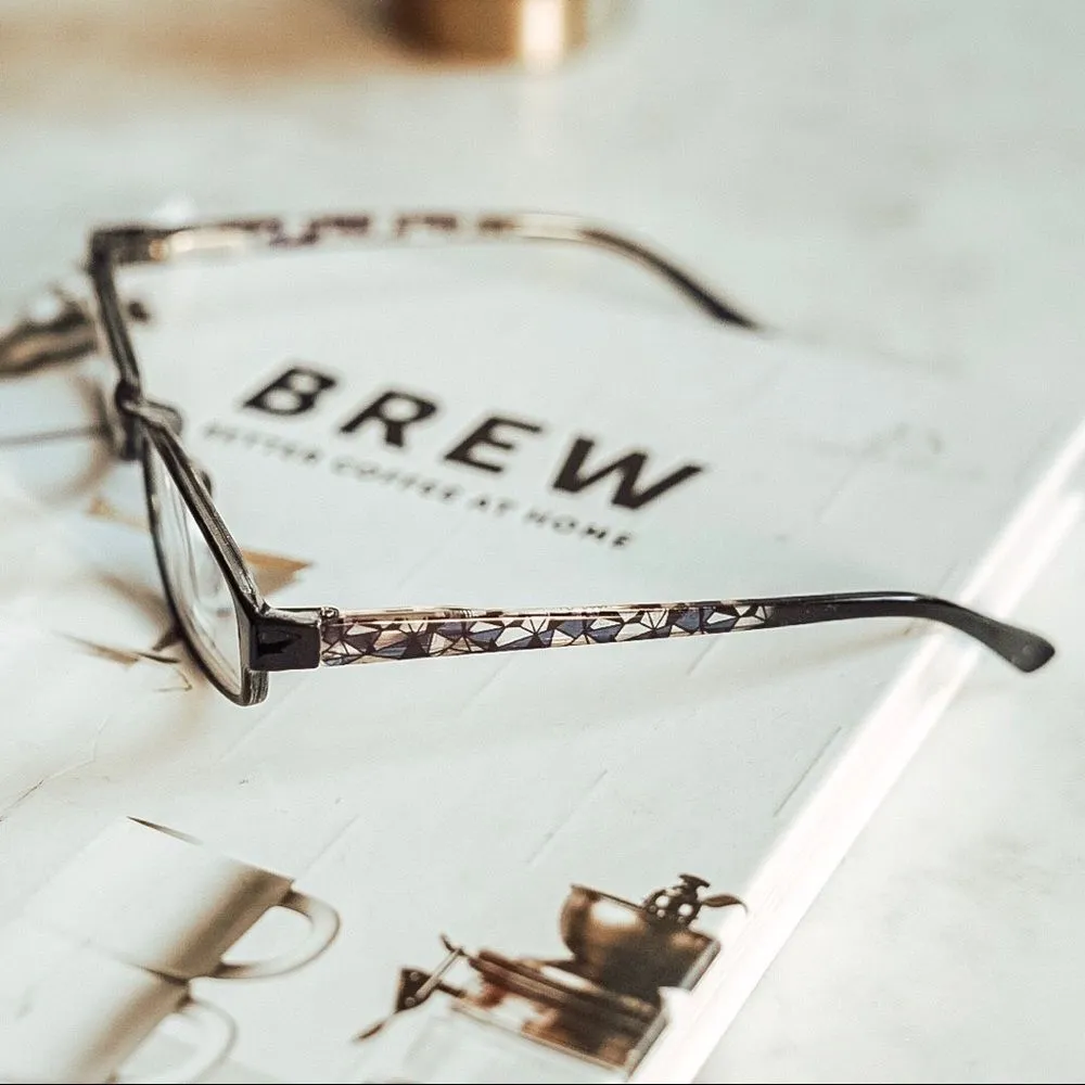 Purple Geo Pattern Readers Glasses - Image 2