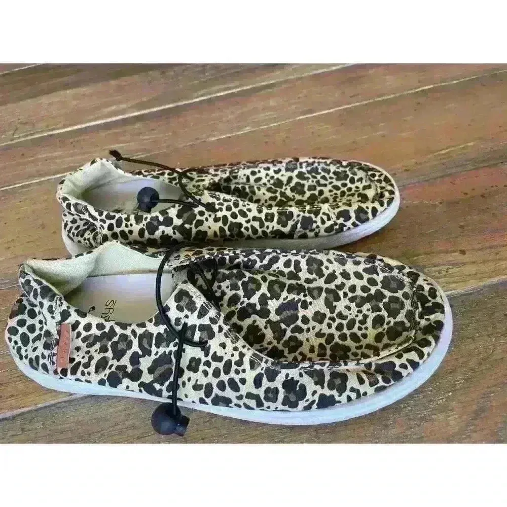 Corky's Kayak Leopard Slip On Women's Boat Shoe, size 8 Brown - Image 6