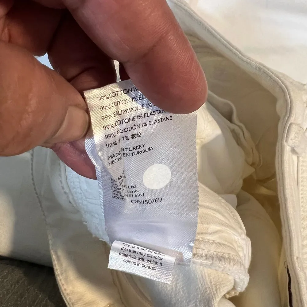 Oil or and the Letterpress White Distressed High‎ Rise Ripped Knee Jeans-6/27 - Image 5