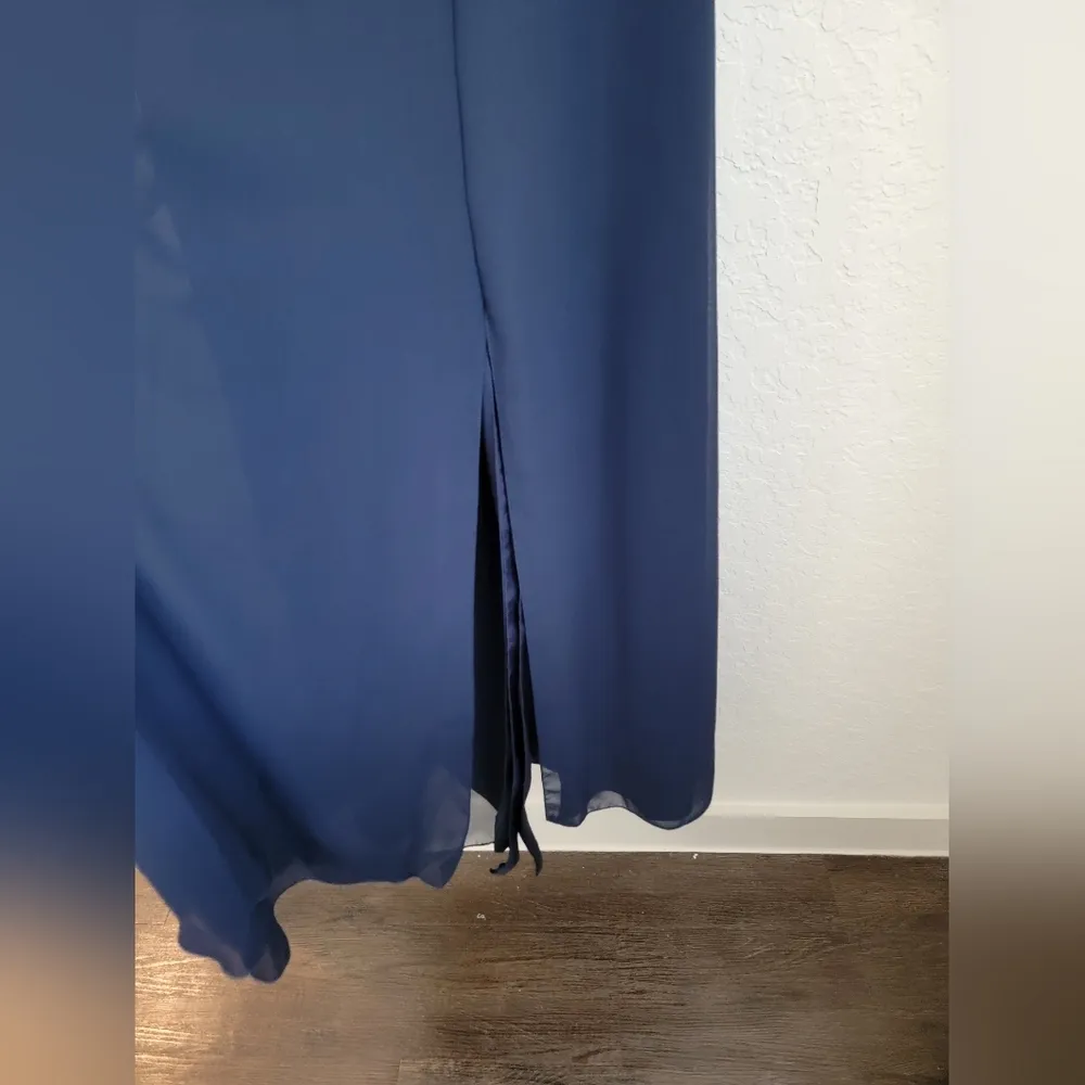 Bill Levkoff Blue One Shoulder Dress Size 6 - Image 10