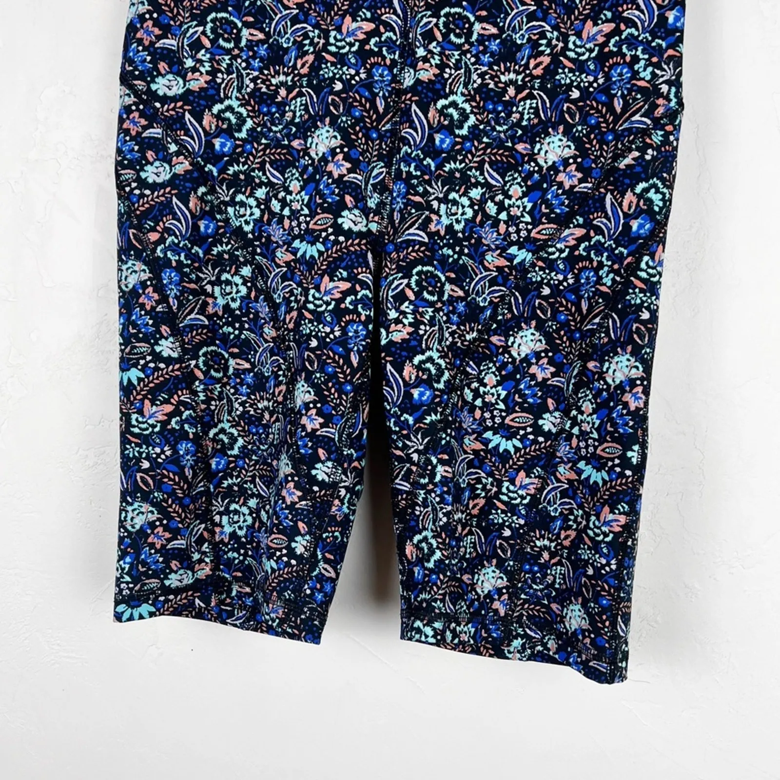 Free People Movement Lose Your Marbles Floral Paisley High Rise Bike Shorts - Image 8