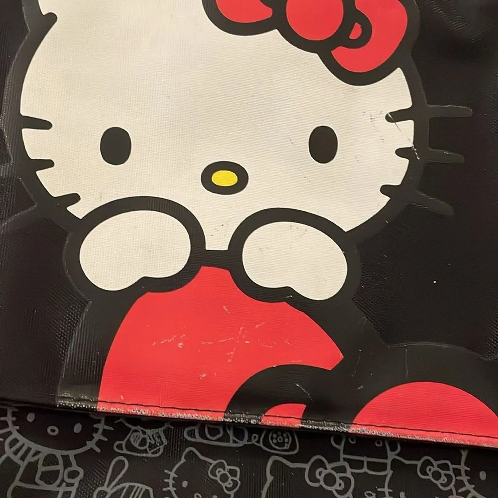 Hello Kitty Black  Laptop Case Messenger Bag Shoulder Strap 2011 - Image 6
