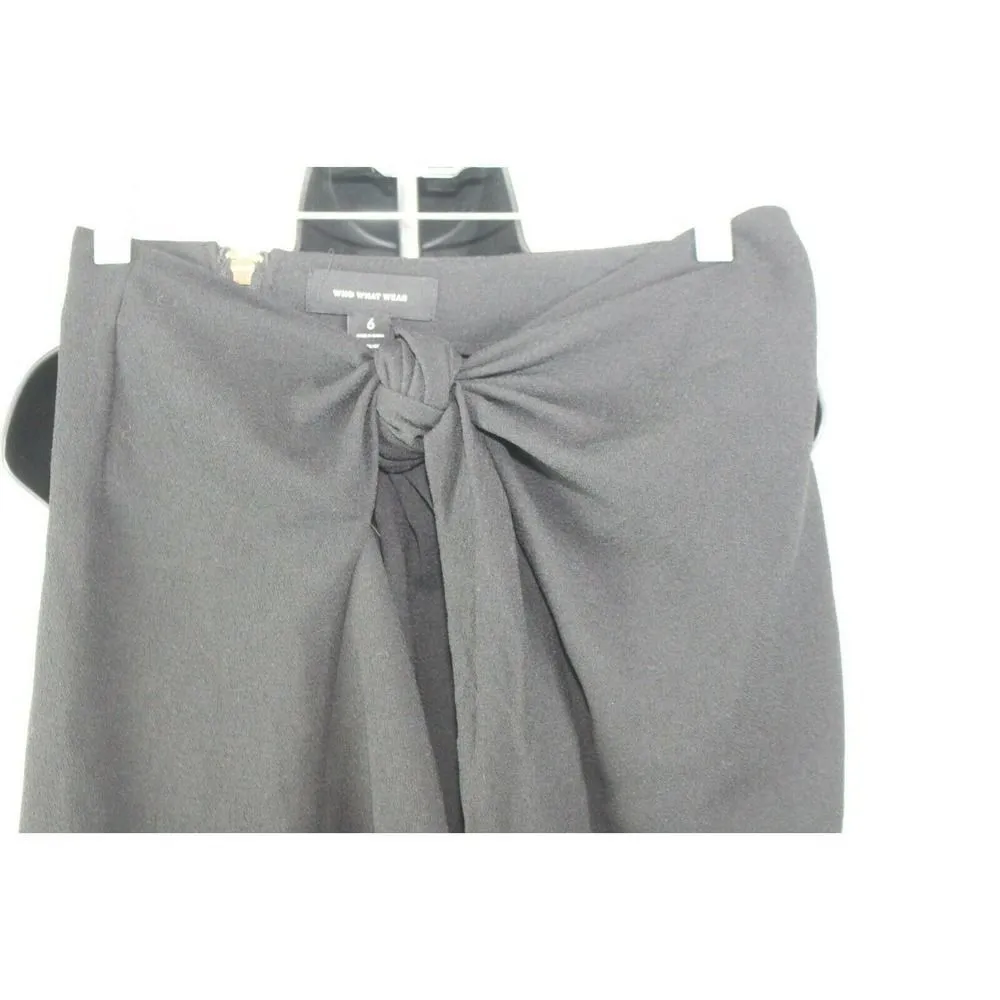 WHO WHAT WEAR Black ladies skirt size 6 - Image 2