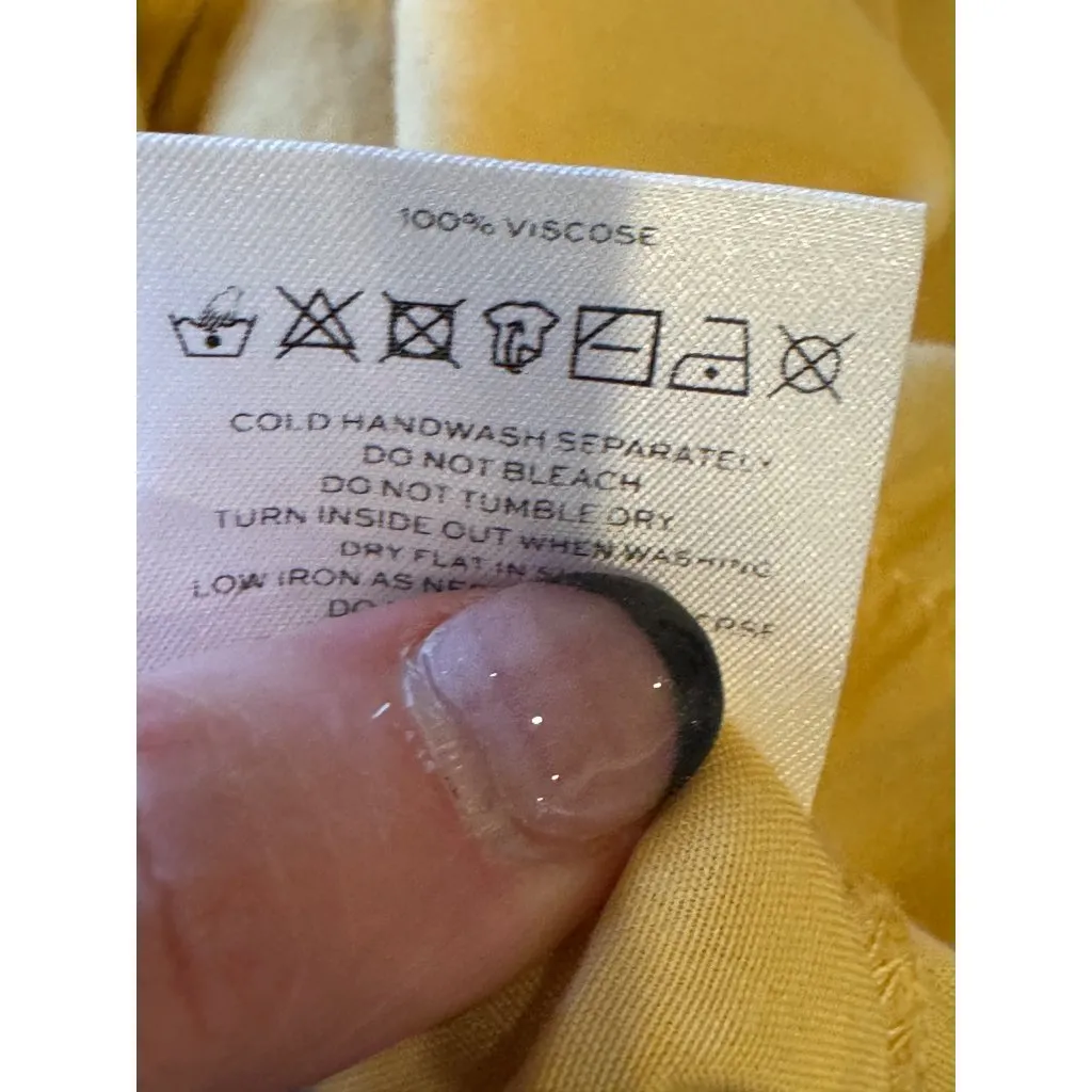 Faithfull The Brand Dress Women 4 Yellow Lemon Sorbet Blohm Midi Boho Cottage - Image 12