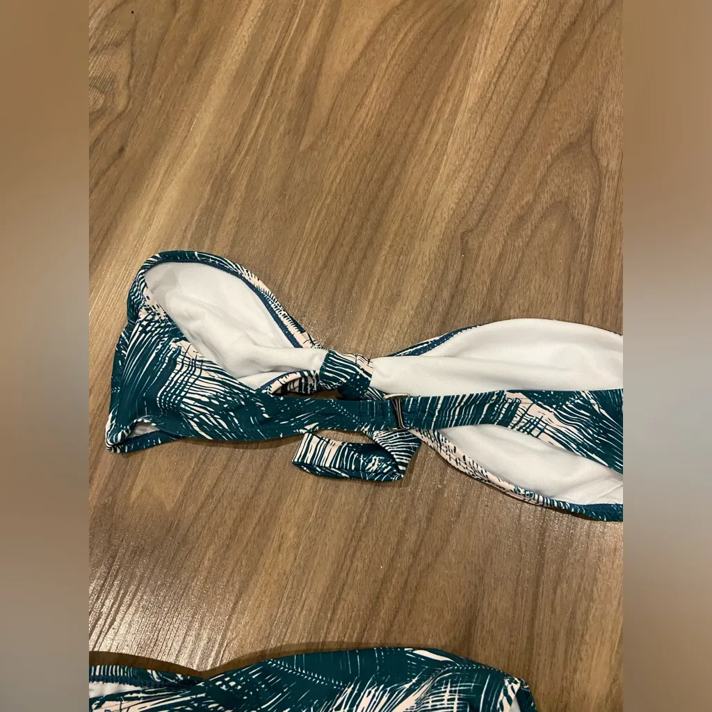  Teal and White Bikini Set - Image 4