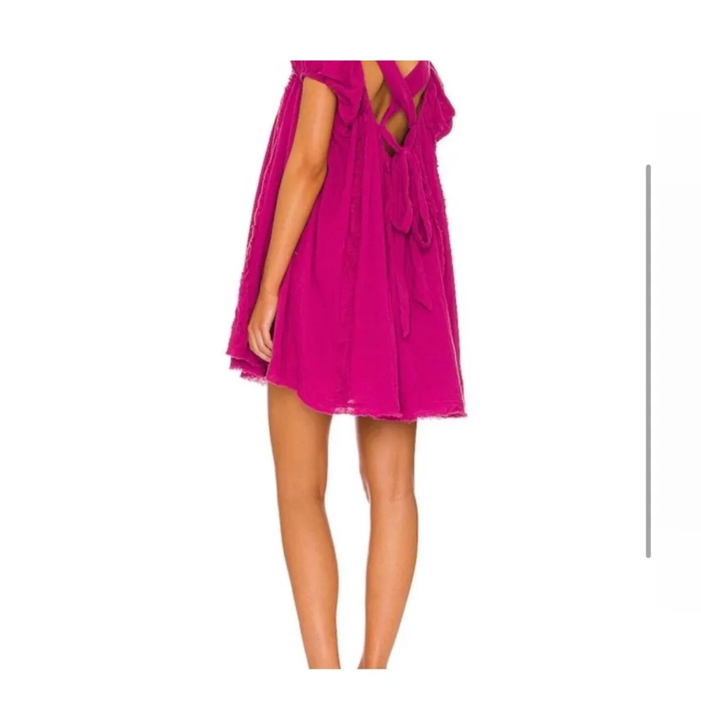 Free People Angele Mini Dress S OB1310143 Dragonfruit Punch Pink SZ Small - Image 3