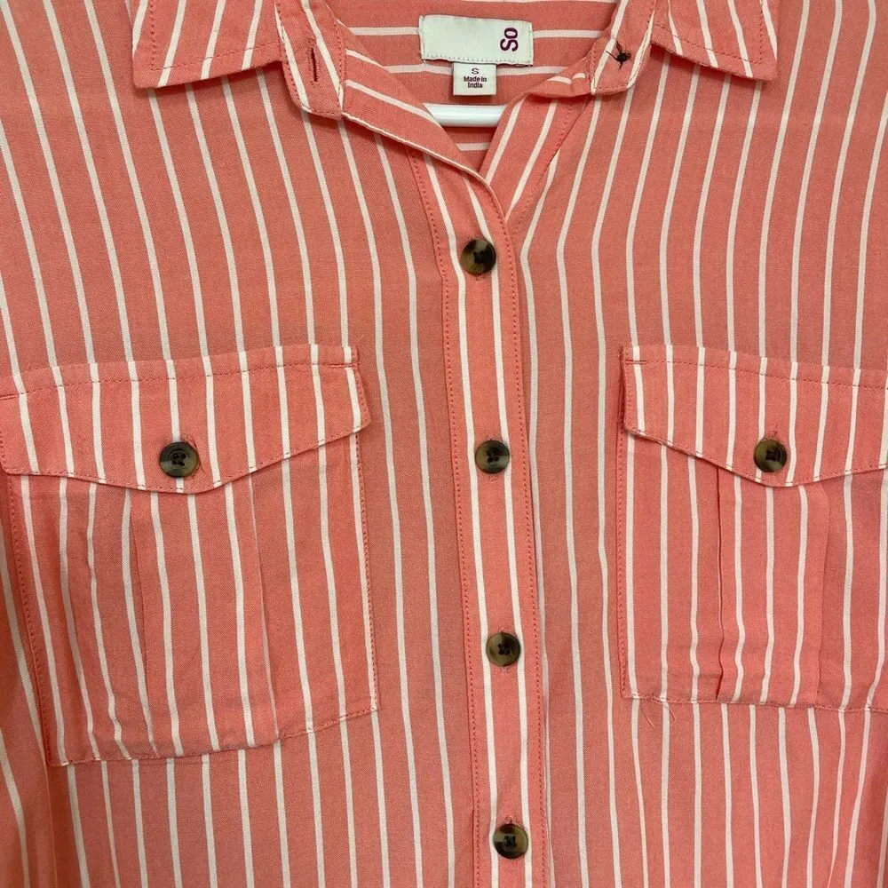 (2) stripe button down shirt size Small - Image 2