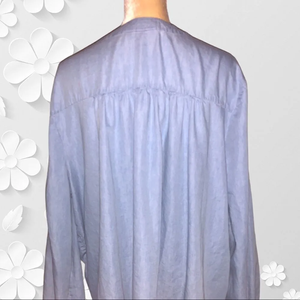 Nwot! Lane Bryant denim look long sleeved shirt - Image 4