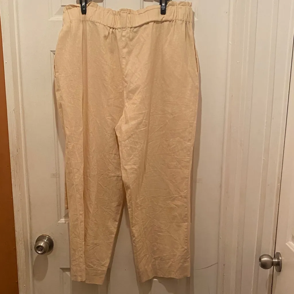 Anne Klein Cream Wide Leg Pants - Image 5