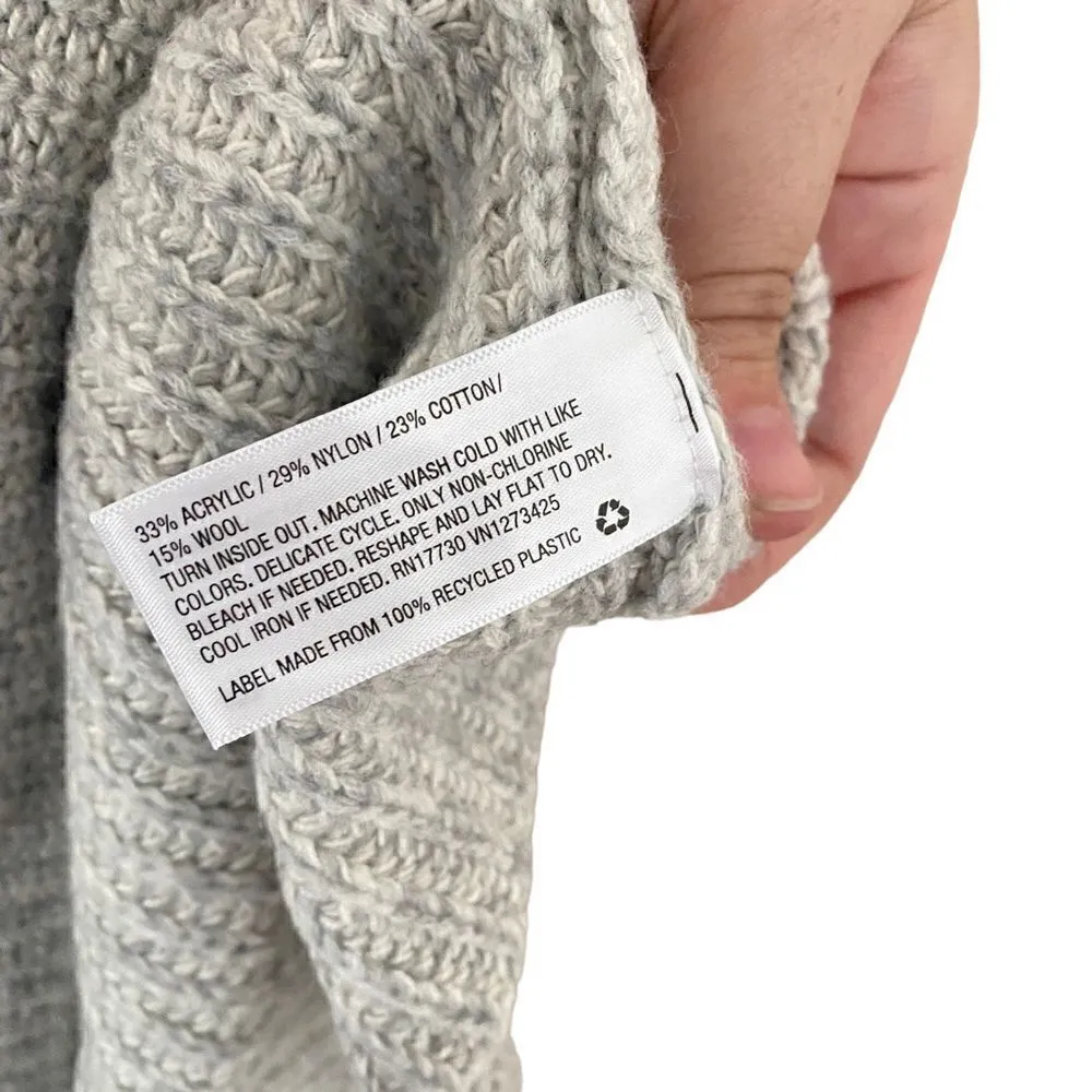 A new day NEW wool blend sleeveless sweater dress cowl neck gray medium - Image 3